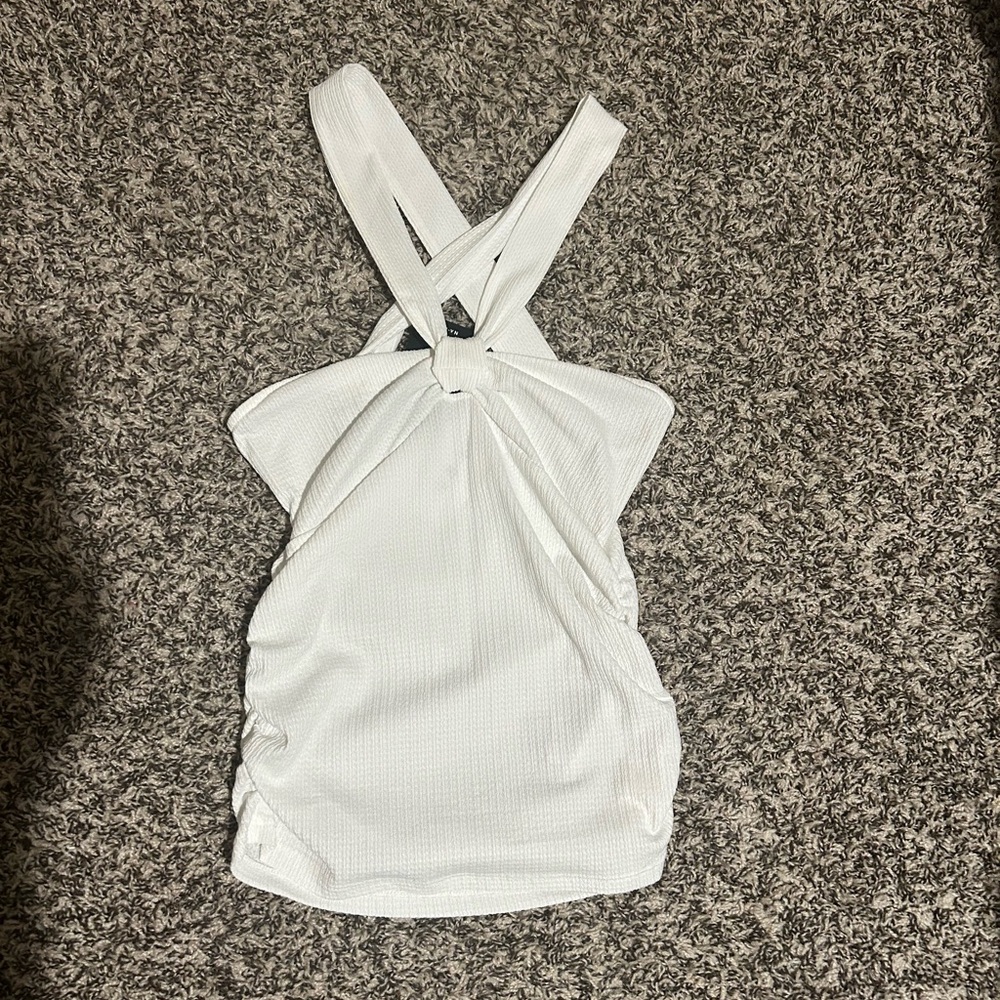 Na-Kd White Women's Cross-Back Tank Top
